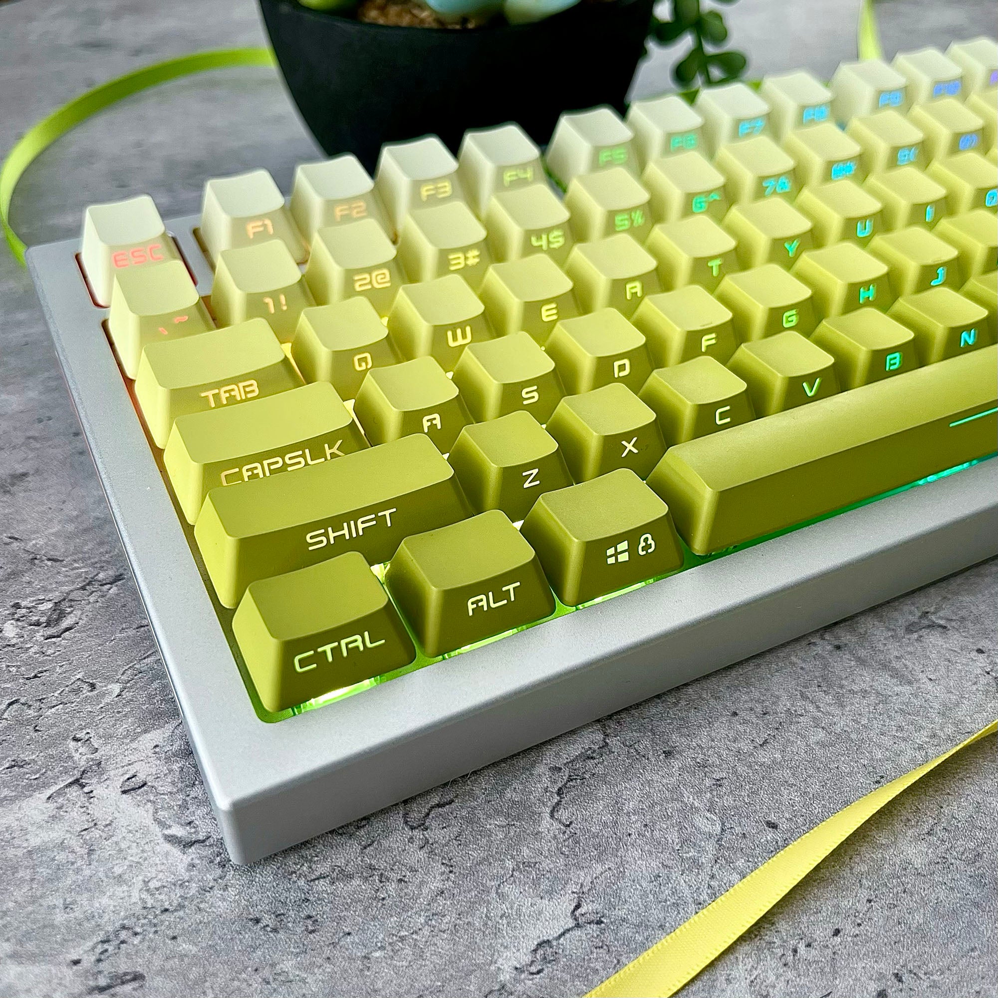 Gradient Yellow Side-Printed Keycap Set – Taro Depato