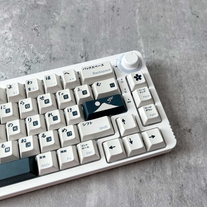 Hiragana Keycaps Set Mecha Black On White Hiragana MDA Profile Keycaps