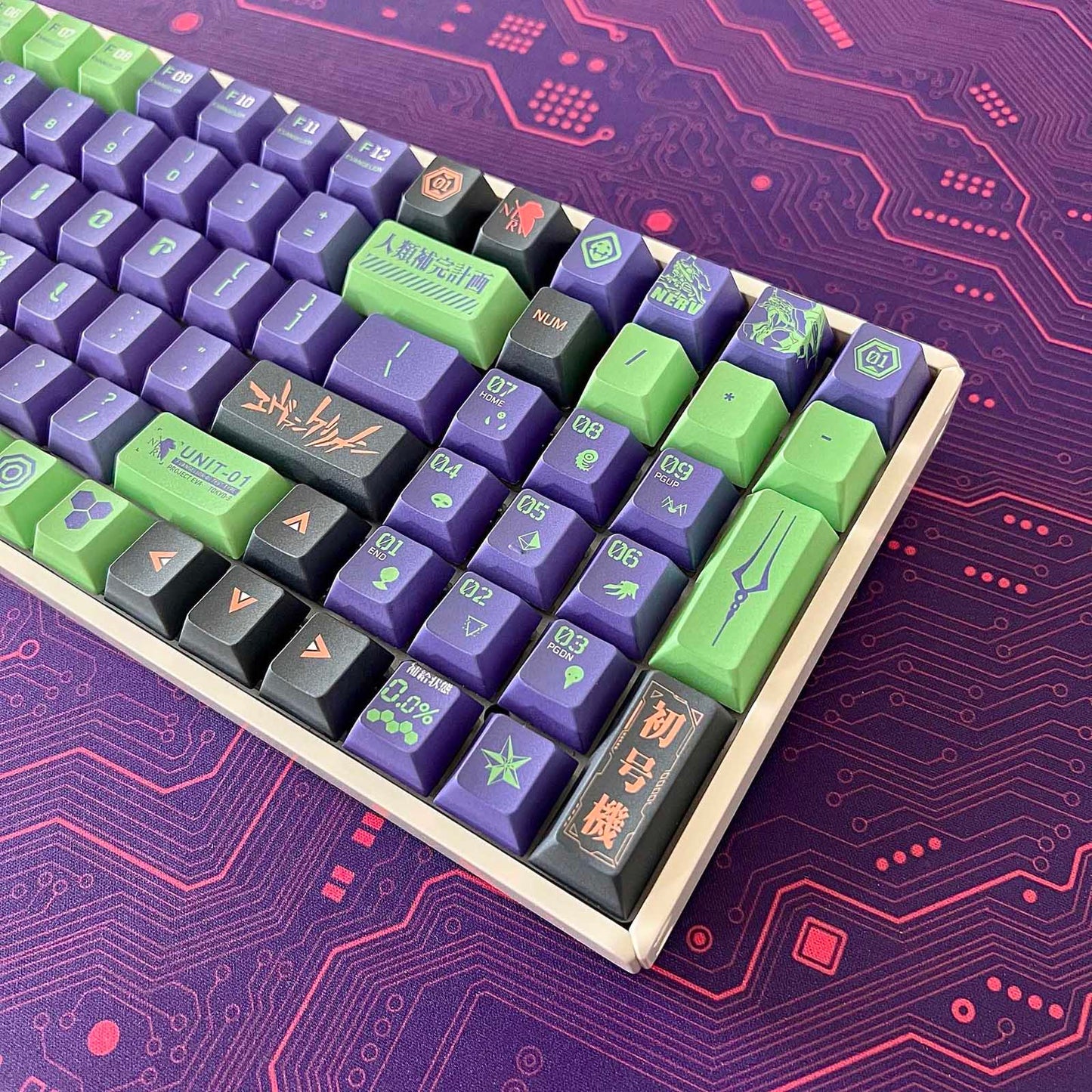 Eva Unit-01 Keycap Set