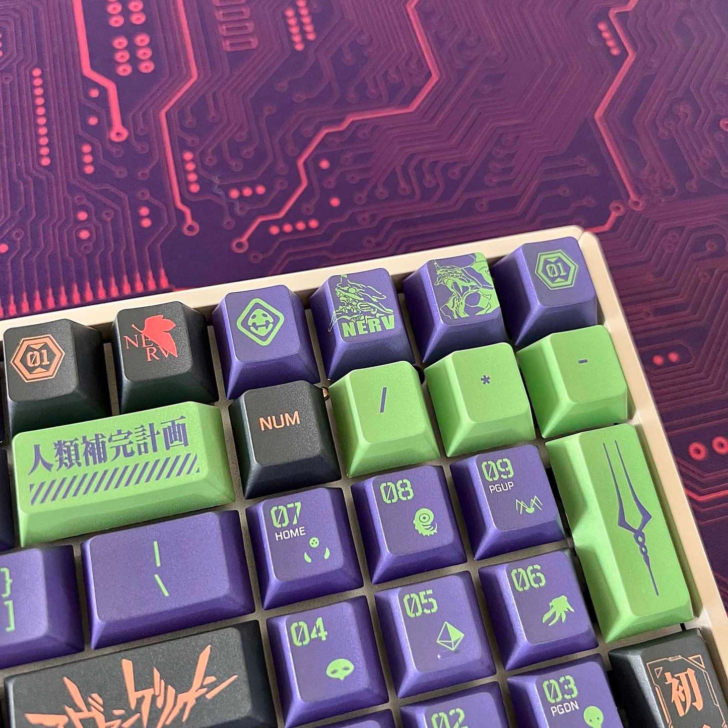 Eva Unit-01 Keycap Set